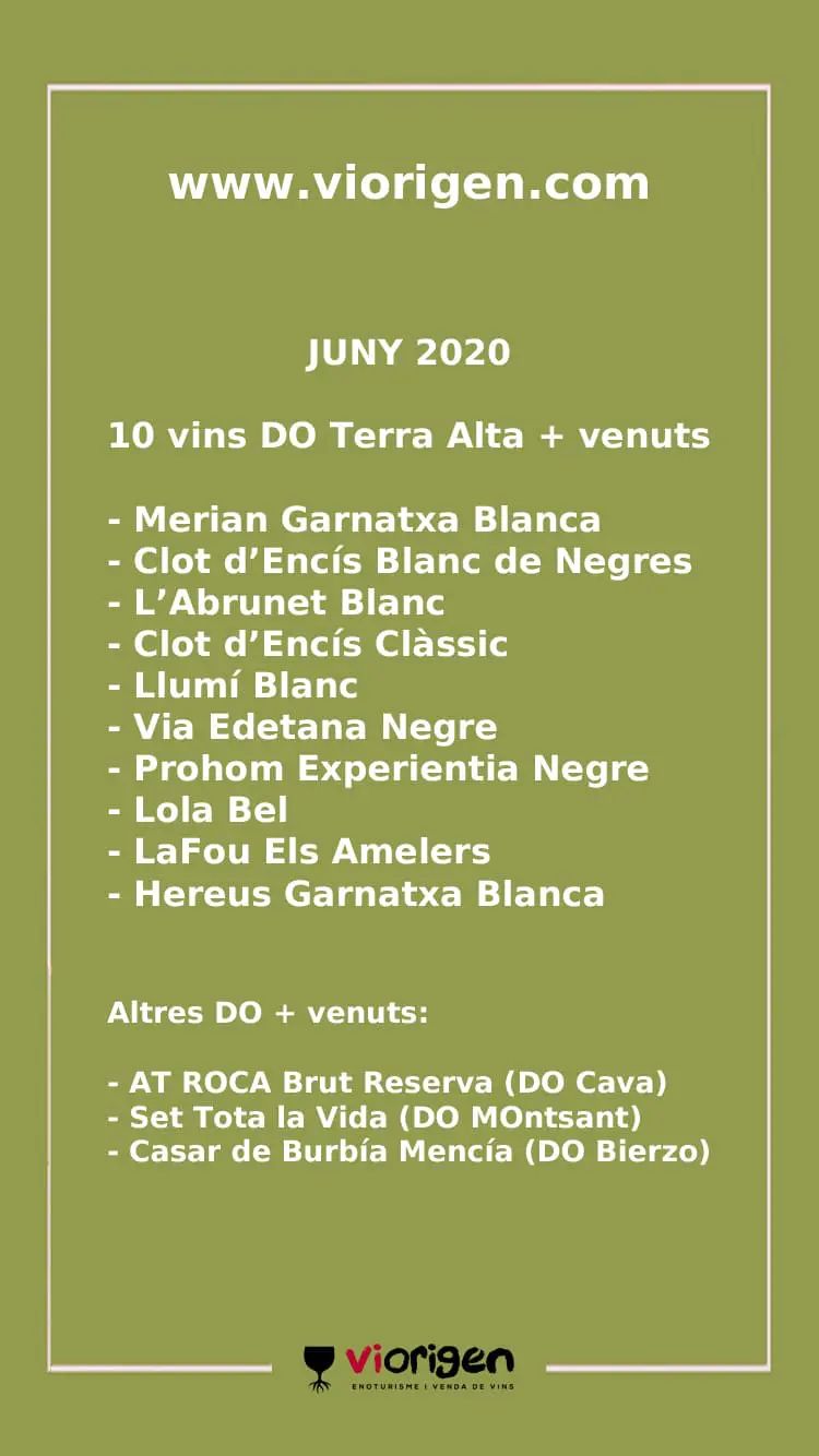 Els vins més venuts de la Terra Alta